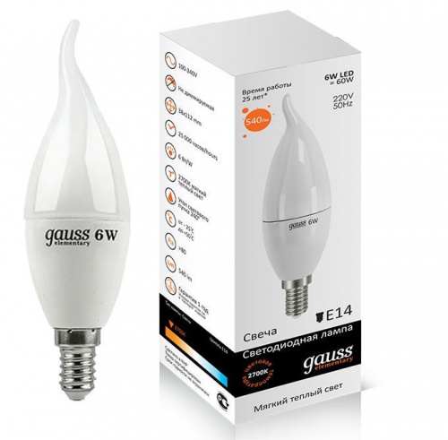   Gauss LD34116 6W E14 2700K