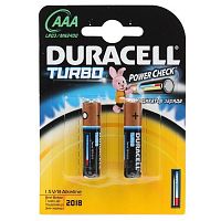 Батарейка алкалиновая Duracell Turbo AAA LR03 Bl-2 2 шт