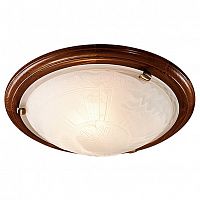 Светильник настенно-потолочный Sonex Lufe Wood 136/K коричневый E27 2х60W 220V