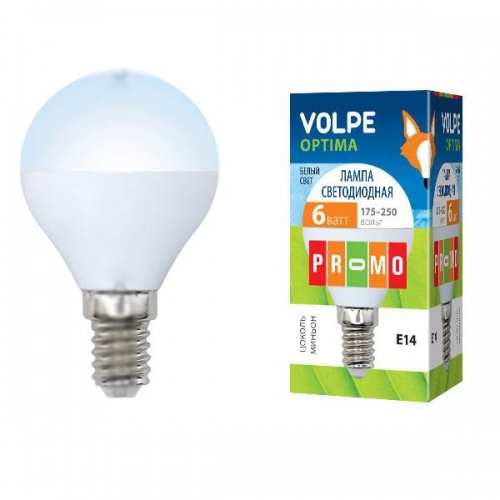   Volpe Optima LED-G45-6W/NW/E14/FR/O
